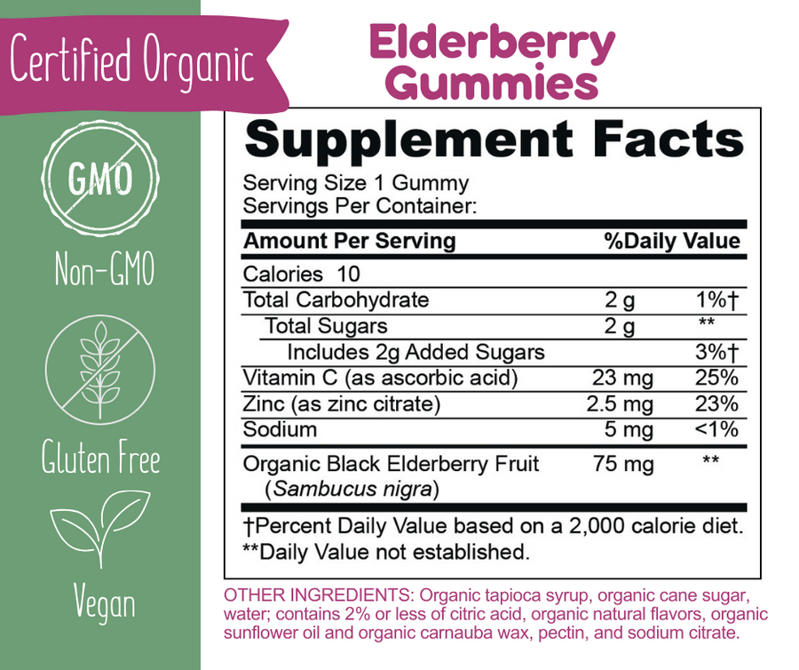 Organic Elderberry Gummies
